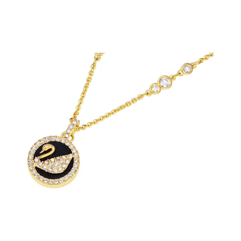 Swarovski Faux Crystal Stone Necklaces Women's Gold-1
