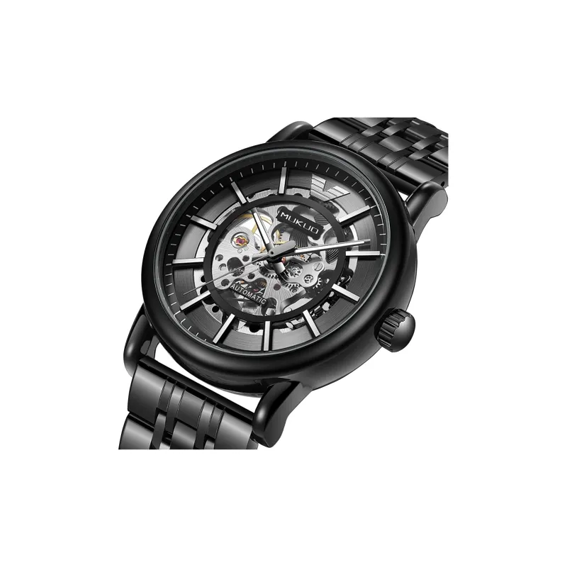 MUKUO Black Warrior Automatic Mechanical Movement Watch Unisex Black Dial-1