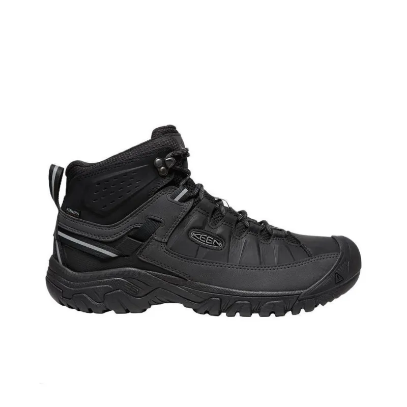 KEEN Targhee 3 Cushioning Wear-Resistant Mid-Top Outdoor Shoes Men's Black-1