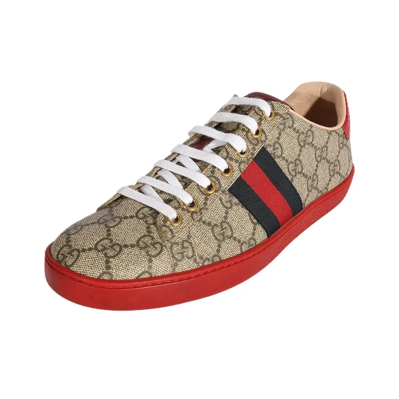 GUCCI Women's Ace Gg Supreme 'Brown' Women's-1