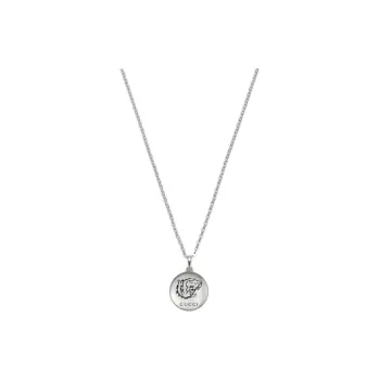 GUCCI 925 Sterling Silver Necklaces Women's Silver