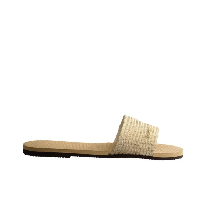 Havaianas Abrasion Resistant Slip Resistant Slide Slippers Women's Yellow-1