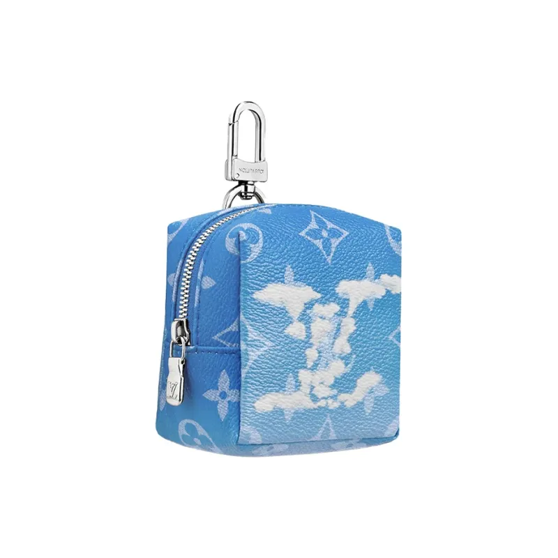 LOUIS VUITTON Squared Pouch Bag Charm Clouds Monogram-1