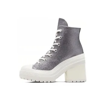 Converse Chuck 70 De Luxe Durable Breathable Mid Top Canvas Shoes Women's Gray