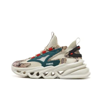 CAMOSI Casual Shoes Unisex Low Top Beige/Black/White/Red