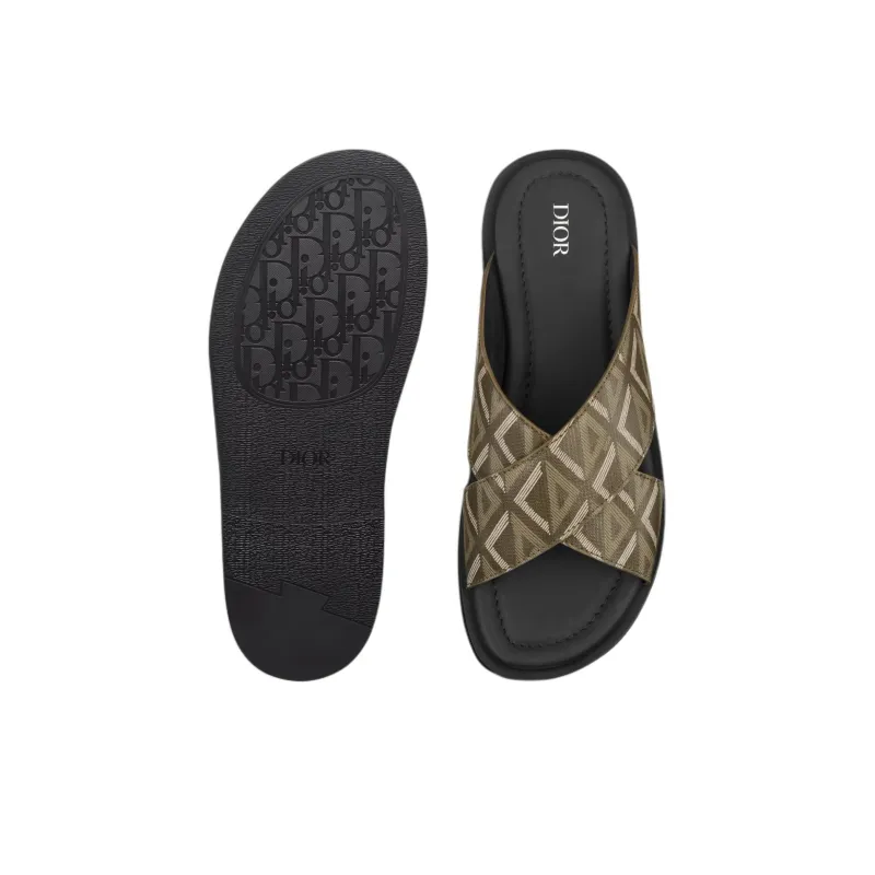 DIOR Alias Abrasion Resistant Fashion Slippers Men's Khaki-4