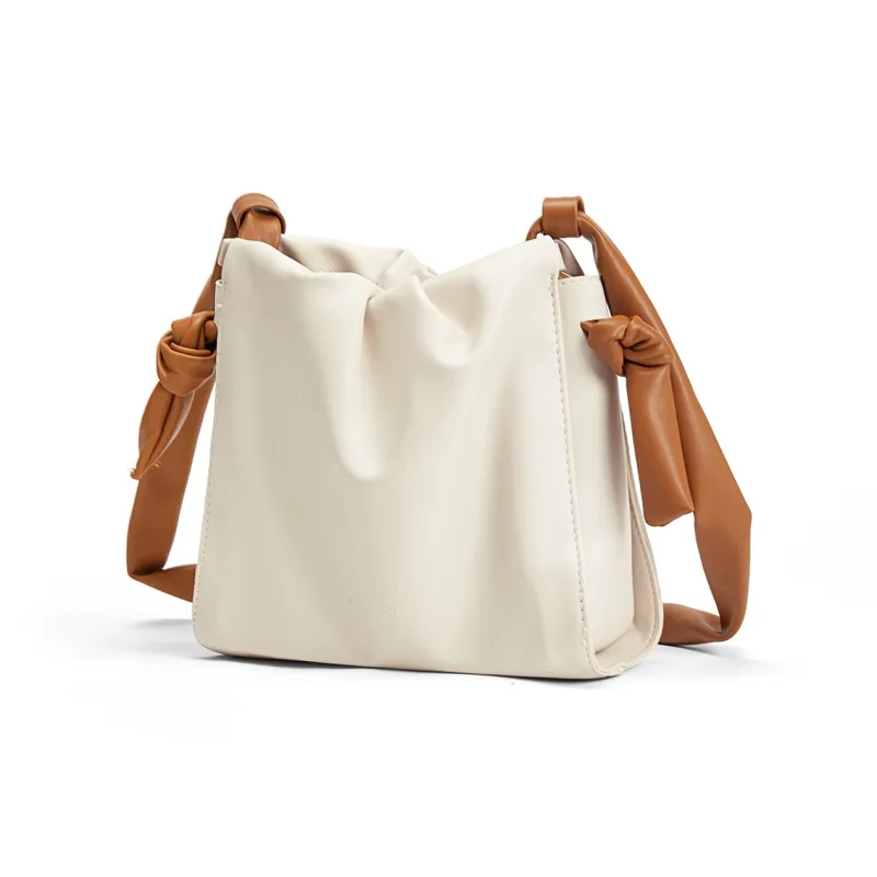 CORALDAISY Synthetic Leather Crossbody Cloud Bag Bucket Bag Shoulder Bag Women's Crescent White-0