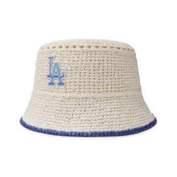 MLB Polypropylene, Raffia Bucket Hats Unisex Beige