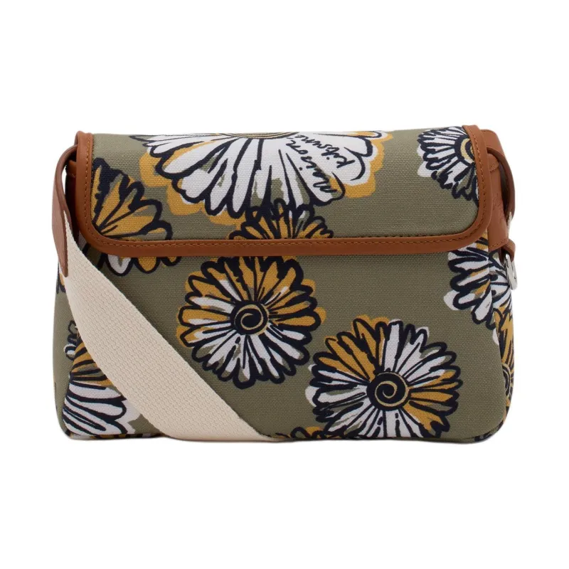Maison Kitsune Canvas With Leather Canvas Bag Shoulder Bag Crossbody Bag Women's Khaki Green-2