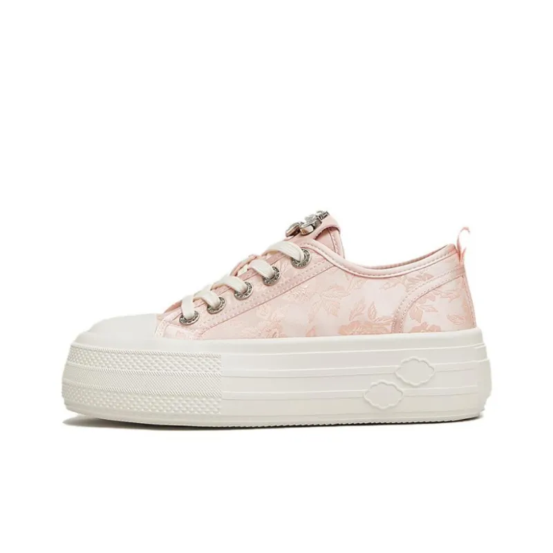 TATA Skateboard Shoes Women's Low Top Solid Color-0
