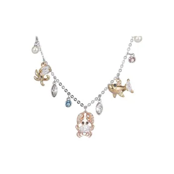 Swarovski Ocean Alloy Necklaces Women's Silver