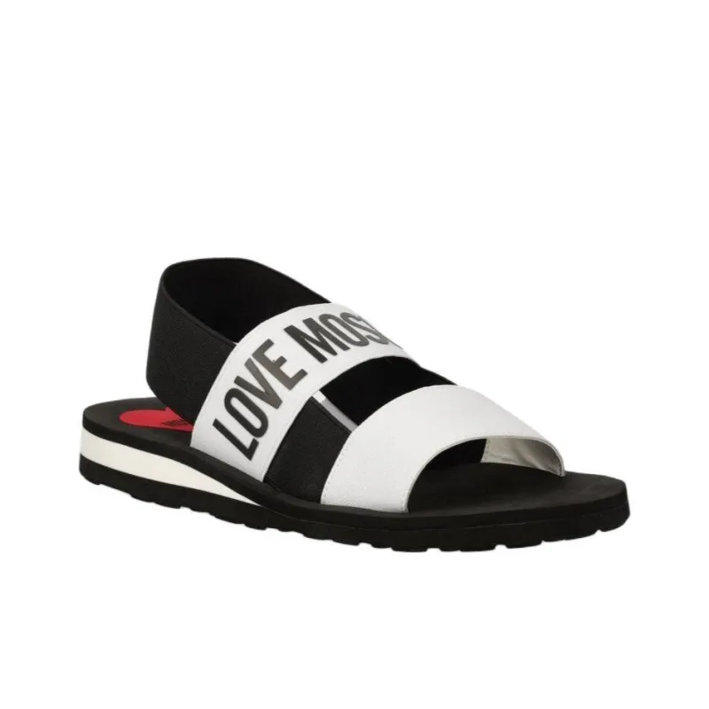 LOVE MOSCHINO Casual Sandal Women's White Black-2