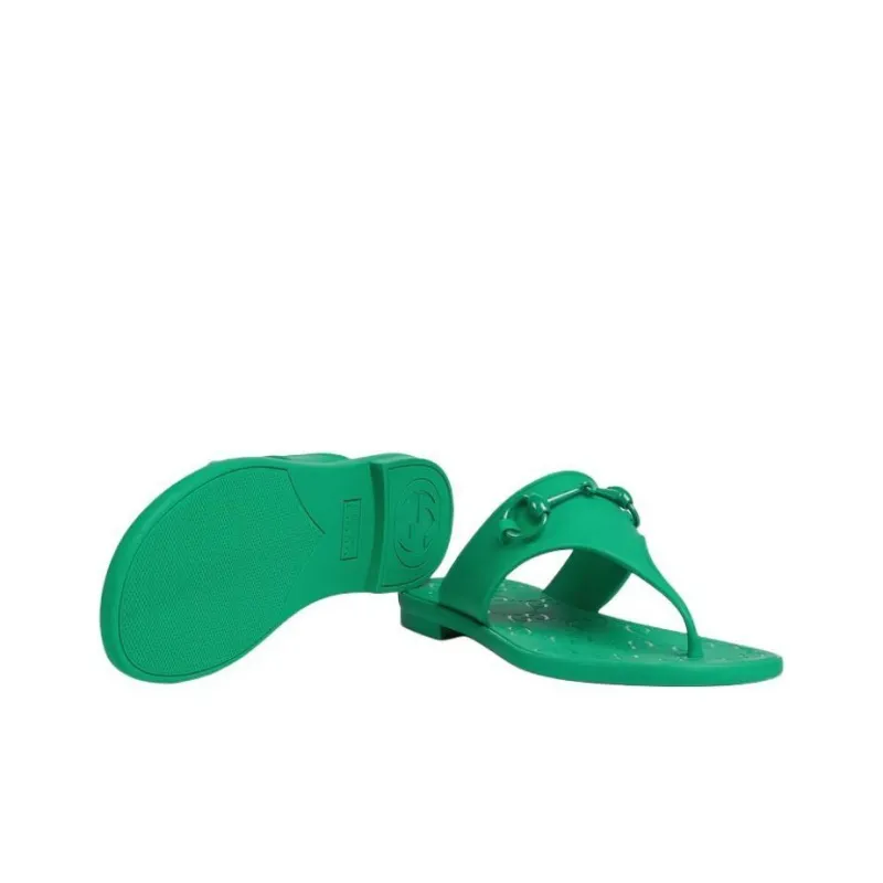 GUCCI Slip Resistant Flip Flops Women's Green-5