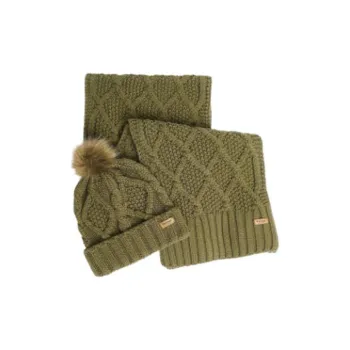 BARBOUR Acrylic Beanies Women's Olive