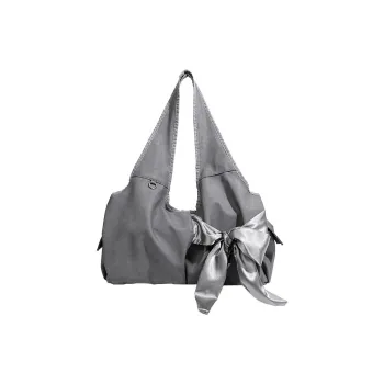 UNITE STAR PU Portable Tote Shoulder Bag Medium Size Women's Gray/Pink