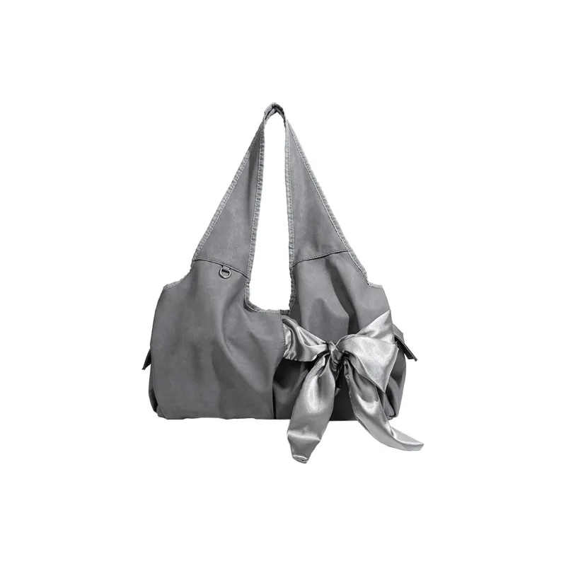 UNITE STAR PU Portable Tote Shoulder Bag Medium Size Women's Gray/Pink-0