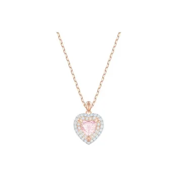 Swarovski ONE Artificial Crystal Necklaces Women's Pink