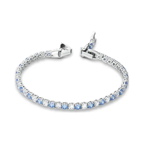 Swarovski Tennis Bracelets Women's Blue Silver