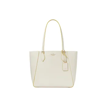 Kate Spade Premium Grained Leather Tote Bag Shopping Bag Shoulder Bag Handbag Women's White