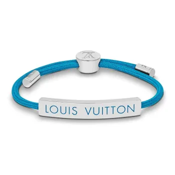 LOUIS VUITTON Metal Enamel Bracelet Unisex Blue