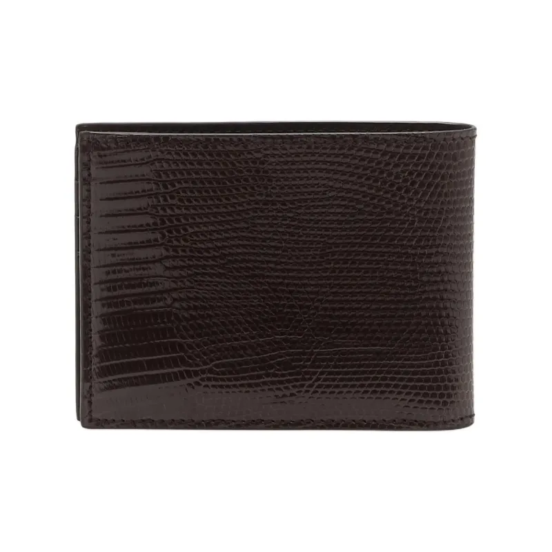 FERRAGAMO Eel Skin Wallet Men's Brown-1