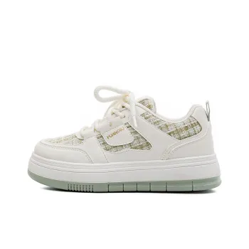 HUANQIU Cushioning Wear Resistant Low Top Skateboard Shoes Women's Matcha Green