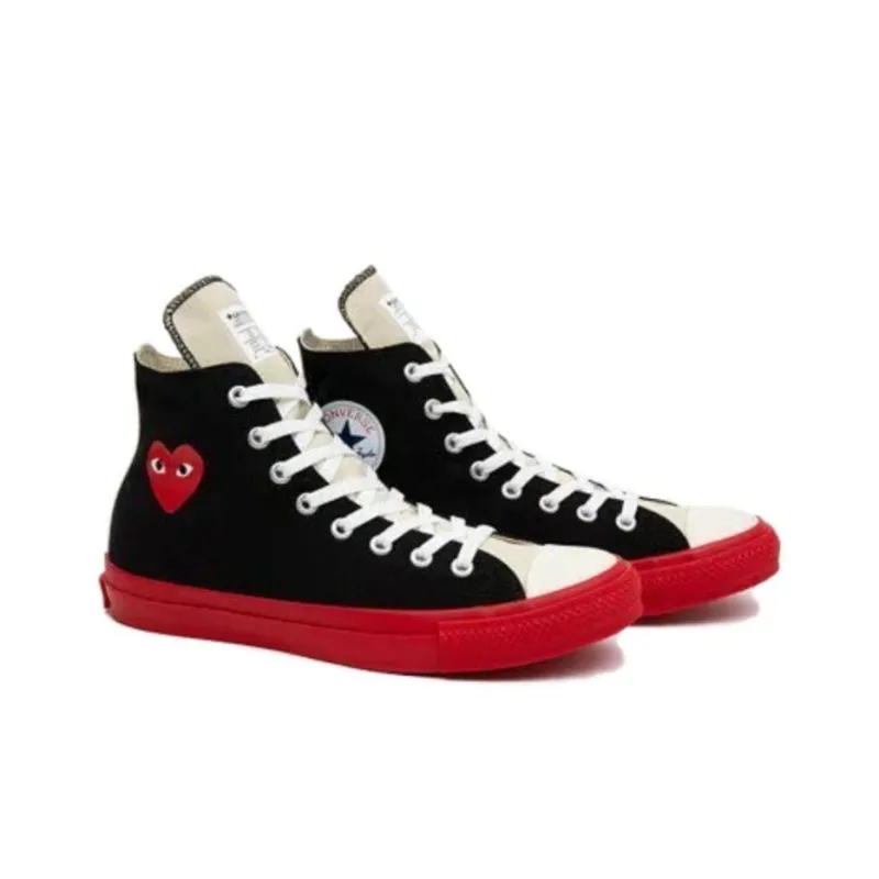 Converse Comme Des Garçons Play X Chuck Taylor All Star High 'Black Red'-2