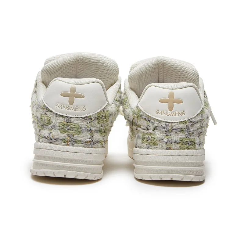 Hong Kong Meng Skateboard Shoes Unisex Low Top Green-4