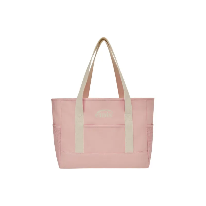 Emis Cotton Tote Bag Shopping Bag Handbag Shoulder Bag Unisex Light Pink-2