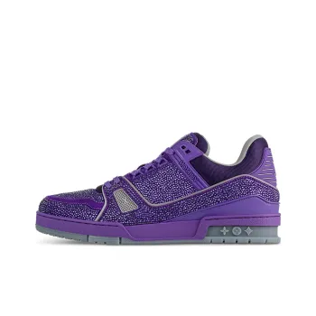 LOUIS VUITTON Trainer Low Top Skateboard Shoes Men's Purple