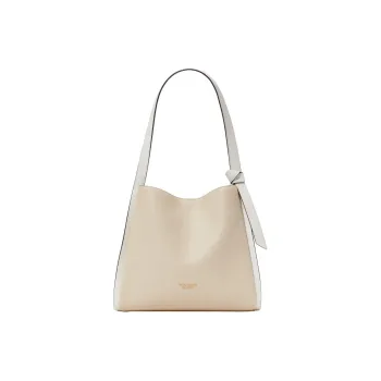 Kate Spade Knott Litchi Grain Leather Handbag Shoulder Bag Women's Khaki