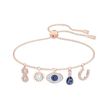 Swarovski Rose Gold Plated Bracelets Women's Blue