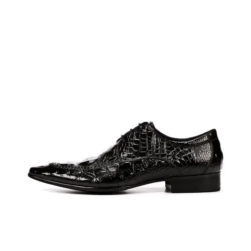 ASTON M.JAZZ Dress Shoes Men Low Top Black/Burgundy/Brown