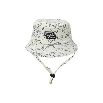 AAJF Cotton Print Dinosaur Sticker Baby Bucket Hat Spring Bucket Hat For Boys Sun Protection Girls Sun Hat Kids'