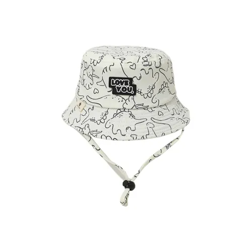 AAJF Cotton Print Dinosaur Sticker Baby Bucket Hat Spring Bucket Hat For Boys Sun Protection Girls Sun Hat Kids'