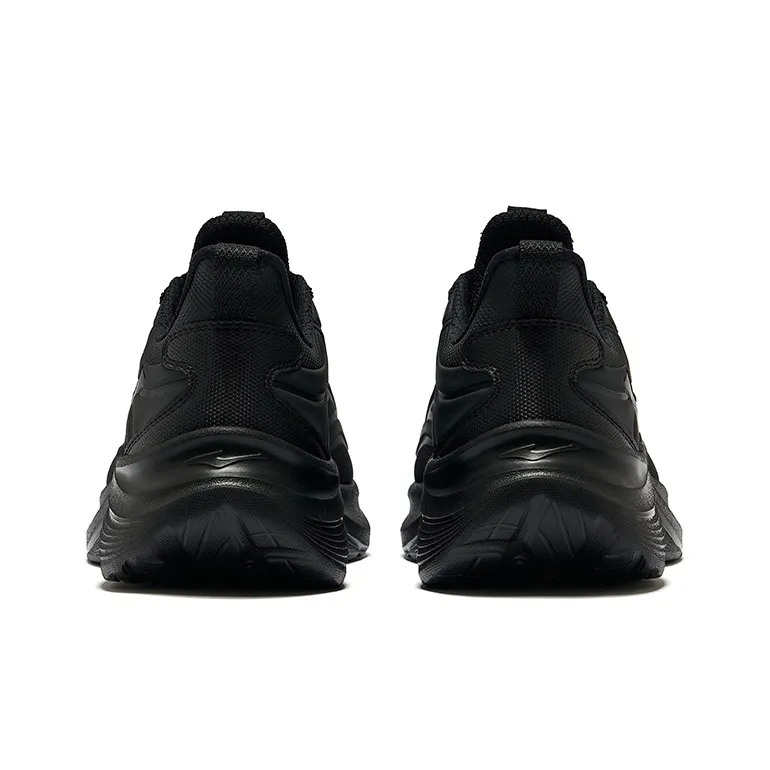 Erke Running Shoes Men Low Top Jet Black-4