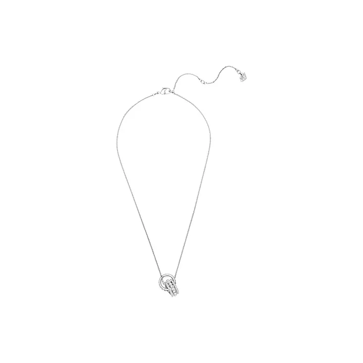 Swarovski White Gold Plated Tone Necklaces Women's Silver White-1