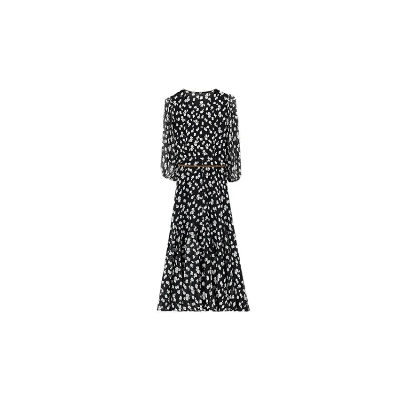 HUASJ Short Sleeved Dresses Women's Black-1