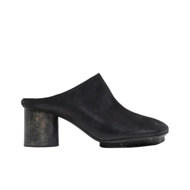 UMA WANG Block-heel Leather Mules-1