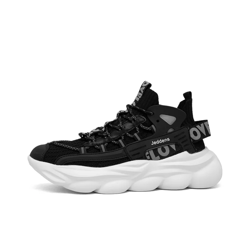 Jerden Smith Breathable Mid Top Casual Shoes Men's Black-1