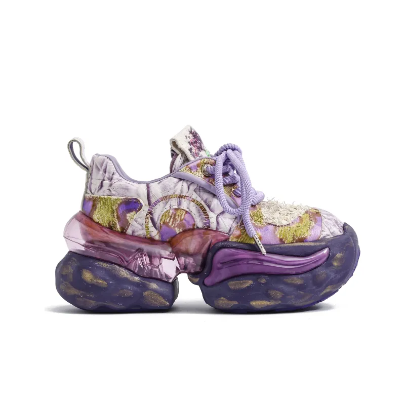 VINYVIOLA Cushioned Wear-Resistant Height Increasing Low-Top Chunky Sneakers Women's-6