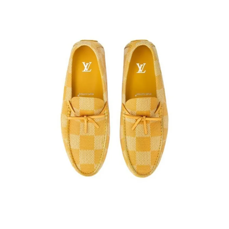 LOUIS VUITTON Driver Loafers Men's Yellow-4