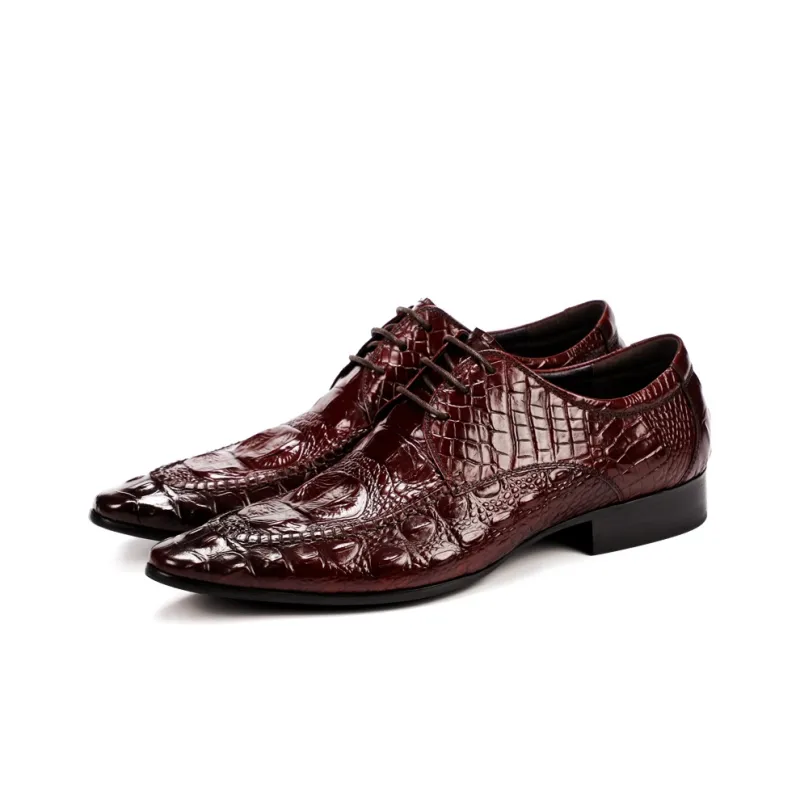 ASTON M.JAZZ Dress Shoes Men Low Top Black/Burgundy/Brown-9