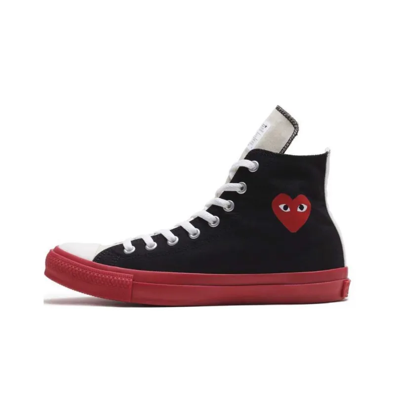 Converse Comme Des Garçons Play X Chuck Taylor All Star High 'Black Red'-0