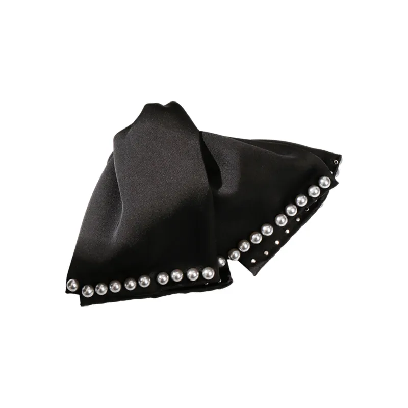 ZANC Satin Hair Clips Women's Black-0