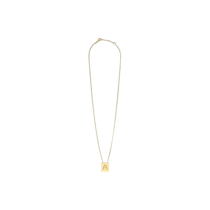 CELINE Alphabet A Necklace In Brass With Gold Finish-1
