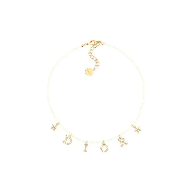 DIOR Metal, Resin, Man made Crystal Necklaces Women's-1