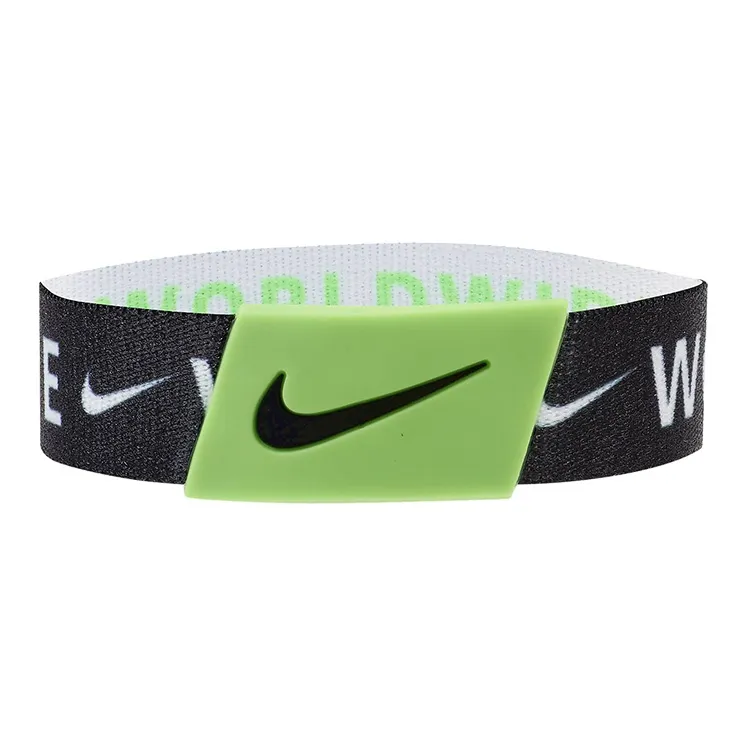 Nike Polyester Wristbands Unisex Black White Green-1