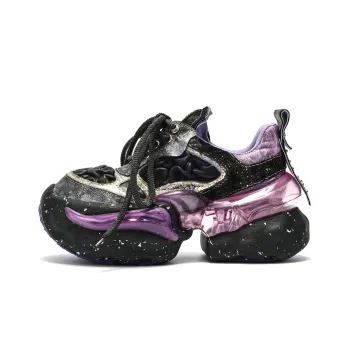 VINYVIOLA Cushioned Wear Resistant Height Increasing Low Top Chunky Sneakers Women's