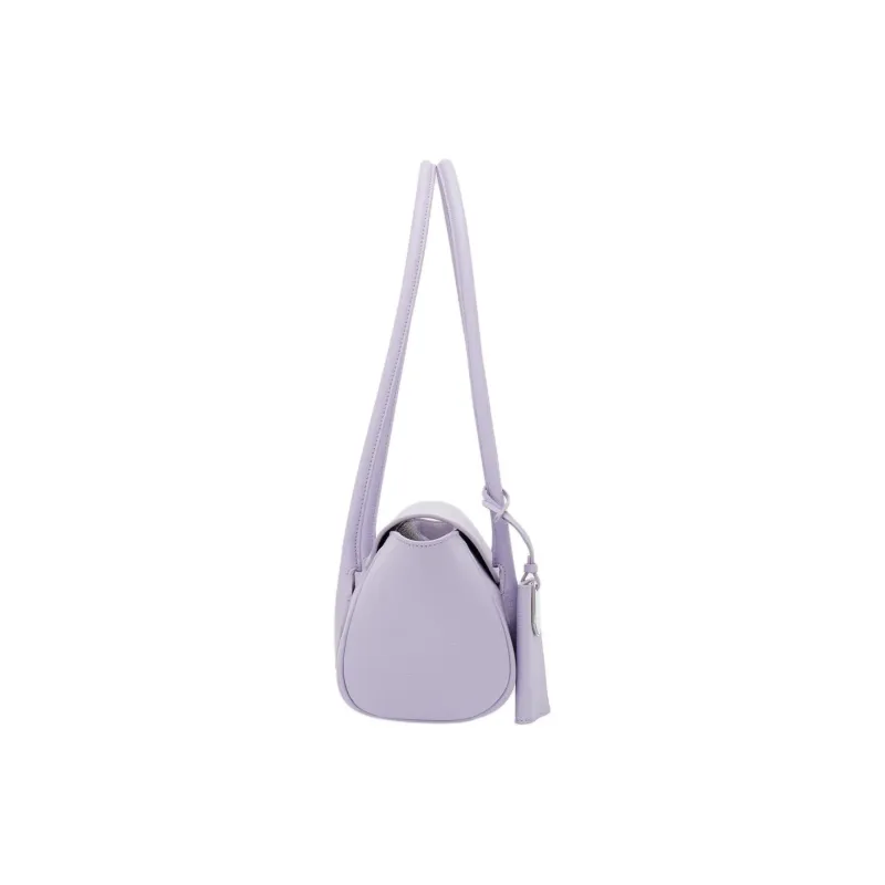 FERRAGAMO Hammered Texture Calfskin One Shoulder Handbag Small Size Women's Lavender Purple-1